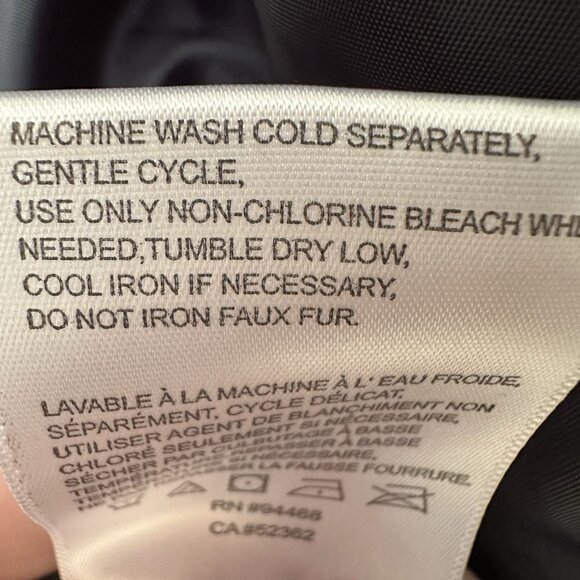 Laundry Women LP Petite Navy Blue Quilted Coat Removable Hood Mid Length Jacket - Picture 10 of 10